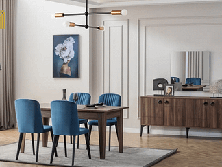 Complete Interieur Set Bologna: Luxe Velvet Bankstel 3+3+1, TV-Unit, Eetkamer Set, Slaapkamer Set...