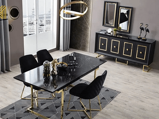 Luxe Eetkamer Set Isernia. Set Kost €1999,- Inclusief Btw!!! Verkrijgbaar in Meerdere Kleuren!!! Levertijd 30 Dagen!!!