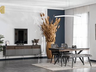 Complete Interieur Set Milano: Luxe Velvet Bankstel 3+3+1, TV-Unit, Eetkamer Set, Slaapkamer Set...