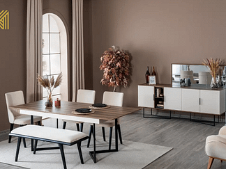 Complete Interieur Set Roma: Luxe Velvet Bankstel 3+3+1, TV-Unit, Eetkamer Set, Slaapkamer Set...