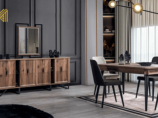 Complete Interieur Set Torino : Luxe Velvet Bankstel 3+3+1, TV-Unit, Eetkamer Set, Slaapkamer Set...