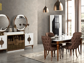 Luxe Eetkamer Set Barletta. Set Kost €2499,- Inclusief Btw!!! Levertijd 30 Dagen!!!