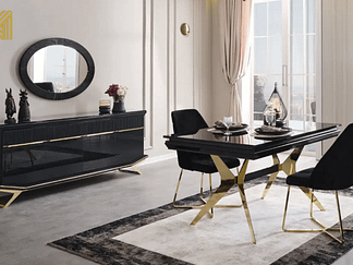Luxe Eetkamer Set Salerno. Set Kost €2299,- Inclusief Btw!!! Verkrijgbaar in Meerdere Kleuren!!! Levertijd 30 Dagen!!!