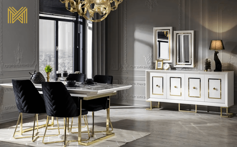 Luxe Eetkamer Set Isernia. Set Kost €1999,- Inclusief Btw!!! Verkrijgbaar in Meerdere Kleuren!!! Levertijd 30 Dagen!!! - Afbeelding 5